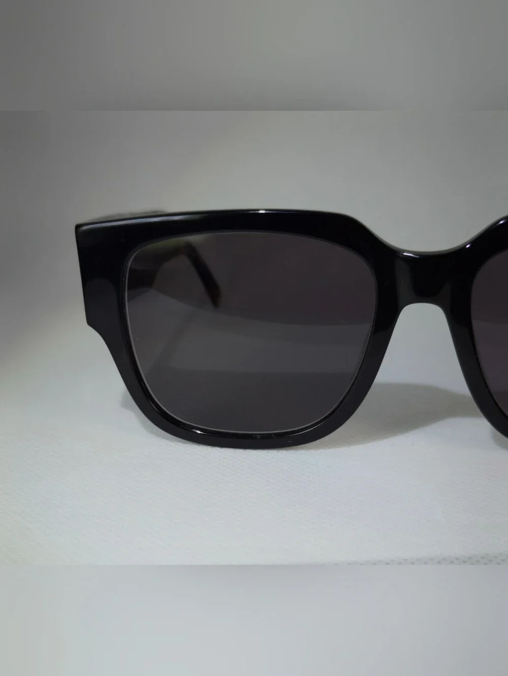 Selene. Classic Black Square Women's Sunglasses. Blue Marbled.
